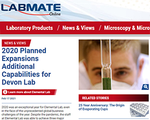 Elemental Microanalysis laboratory expansion features in LabMate